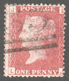 Great Britain Scott 33 Used Plate 155 - LJ - Click Image to Close